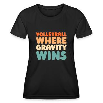 Volleyball Volleyballer - Frauen Funktions-T-Shirt - Schwarz - Vorne - AI Model Female 172 light (172cm)