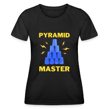 GOBELETS EMPILABLES PCUP SPORTYRAMID MASTER - T-shirt sport Femme - noir - Devant - AI Model Female 172 light (172cm)