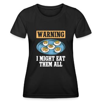 Stuffed Eggs Deviled Eggs - Women's Functional T-Shirt - black - Front - AI Model Female 172 light (172cm)