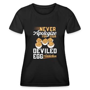 Stuffed Eggs Deviled Eggs - Women's Functional T-Shirt - black - Front - AI Model Female 172 light (172cm)