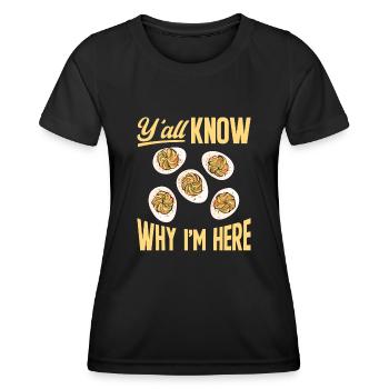 Oeufs farcis Oeufs farcis - T-shirt sport Femme - noir - Devant - AI Model Female 172 light (172cm)