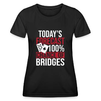 Bridge Kartenspiel Geschenk - Frauen Funktions-T-Shirt - Schwarz - Vorne - AI Model Female 172 light (172cm)