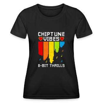 Chiptune Music Lover Groove zu den Bleeps und Bloo - Frauen Funktions-T-Shirt - Schwarz - Vorne - AI Model Female 172 light (172cm)