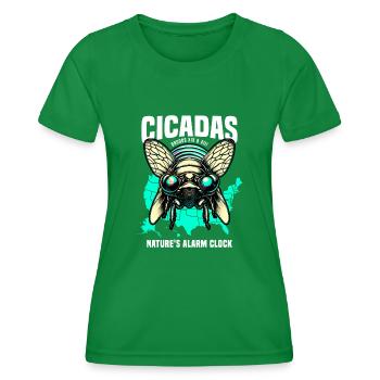 Cicada Funny - Bug Cicadas 2024 Lover Brood X Gift - Women's Functional T-Shirt - kelly green - Front - AI Model Female 172 dark (172cm)