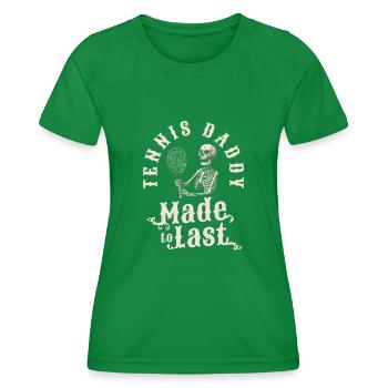 Tennis Skeleton Fête des pères Papa - T-shirt sport Femme - vert - Devant - AI Model Female 172 dark (172cm)