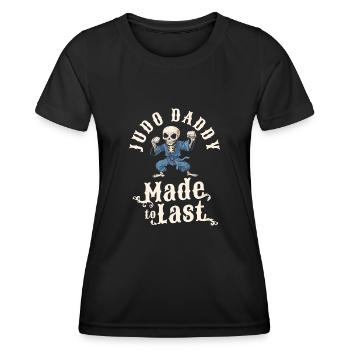 Judoka Skelett Fathers Day Dad - Frauen Funktions-T-Shirt - Schwarz - Vorne - AI Model Female 172 light (172cm)