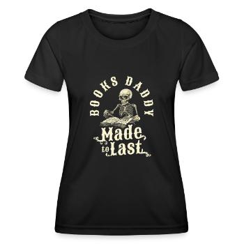 Livre Rat de bibliothèque Squelette de rat de bibliothèque - T-shirt sport Femme - noir - Devant - AI Model Female 172 light (172cm)