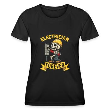 Electrician Electronics Technician - Women's Functional T-Shirt - black - Front - AI Model Female 172 light (172cm)