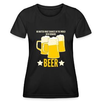 Beer Remains Beer - Women's Functional T-Shirt - black - Front - AI Model Female 172 light (172cm)