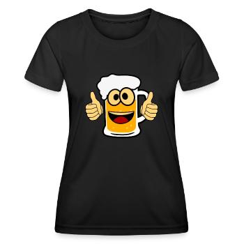 Beer Happy Brewing Craft Beer Malt - Women's Functional T-Shirt - black - Front - AI Model Female 172 light (172cm)
