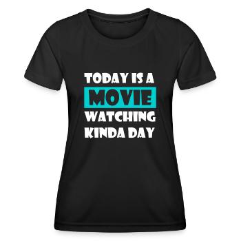 Soirée cinéma - T-shirt sport Femme - noir - Devant - AI Model Female 172 light (172cm)
