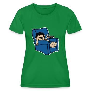 Lazy Couch TV Regarder la télévision - T-shirt sport Femme - vert - Devant - AI Model Female 172 dark (172cm)
