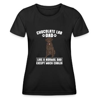 Chien Labrador Retriever brun chocolat - T-shirt sport Femme - noir - Devant - AI Model Female 172 light (172cm)