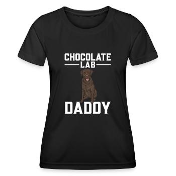 Chien Labrador Retriever brun chocolat - T-shirt sport Femme - noir - Devant - AI Model Female 172 light (172cm)