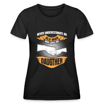 Dad Father Daughter Daughters - Women's Functional T-Shirt - black - Front - AI Model Female 172 light (172cm)