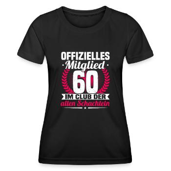60. Geburtstag Frau, 60 Jahre alt Geburtstag - Frauen Funktions-T-Shirt - Schwarz - Vorne - AI Model Female 172 light (172cm)