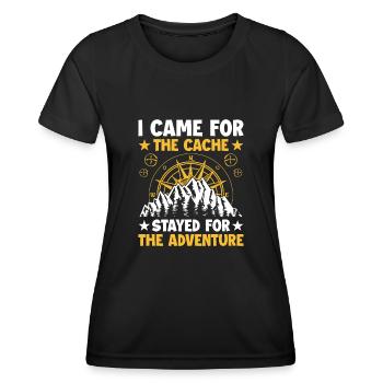 Geocaching Geocache Funny Geocacher Geocacher Sayi - Women's Functional T-Shirt - black - Front - AI Model Female 172 light (172cm)