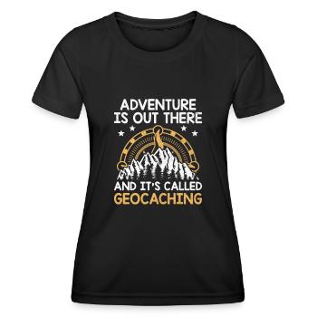 Géocaching Géocache Géocacher Funny Geocacher Sayi - T-shirt sport Femme - noir - Devant - AI Model Female 172 light (172cm)