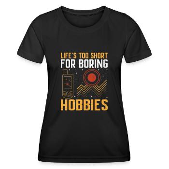 Géocaching Géocache Géocacher Funny Geocacher Sayi - T-shirt sport Femme - noir - Devant - AI Model Female 172 light (172cm)
