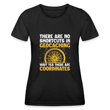 Géocaching Géocache Géocacher Funny Geocacher Sayi - T-shirt sport Femme - noir - Devant - AI Model Female 172 light (172cm)
