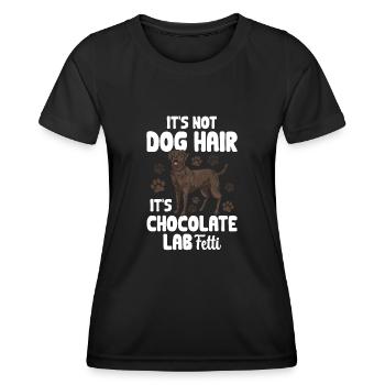 Schoko Brauner Labrador Retriever Hund - Frauen Funktions-T-Shirt - Schwarz - Vorne - AI Model Female 172 light (172cm)