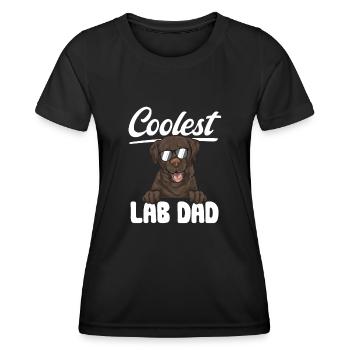 Schoko Brauner Labrador Retriever Hund - Frauen Funktions-T-Shirt - Schwarz - Vorne - AI Model Female 172 light (172cm)