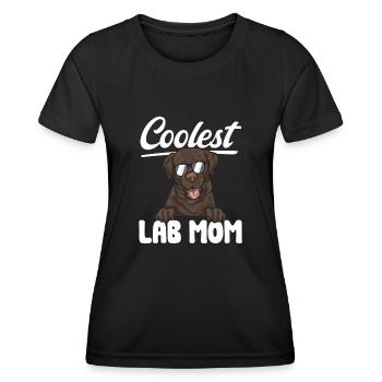Chien Labrador Retriever brun chocolat - T-shirt sport Femme - noir - Devant - AI Model Female 172 light (172cm)