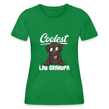 Schoko Brauner Labrador Retriever Hund - Frauen Funktions-T-Shirt - Kelly Green - Vorne - AI Model Female 172 dark (172cm)