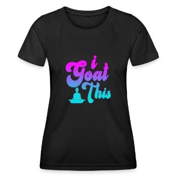 I Goat This Yoga Enthusiast - Women's Functional T-Shirt - black - Front - AI Model Female 172 light (172cm)