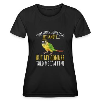 Molina Parakeet Parrot Bird Parakeet - Women's Functional T-Shirt - black - Front - AI Model Female 172 light (172cm)