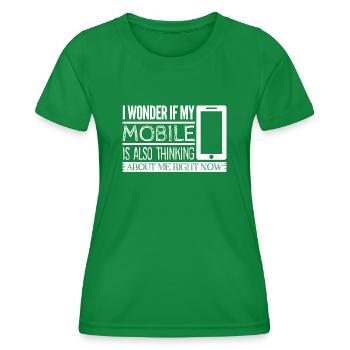 Smartphone Téléphone portable Téléphone portable - T-shirt sport Femme - vert - Devant - AI Model Female 172 dark (172cm)
