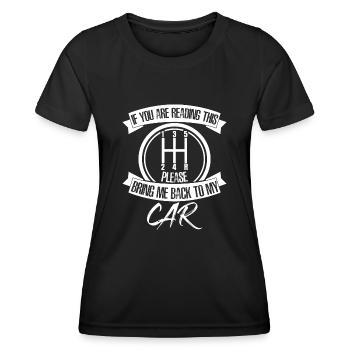 Mécanique de moteur à combustion Mécanicien automobile - T-shirt sport Femme - noir - Devant - AI Model Female 172 light (172cm)