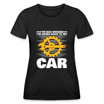 Mécanique Mécanique Automobile Moteur à combustion - T-shirt sport Femme - noir - Devant - AI Model Female 172 light (172cm)