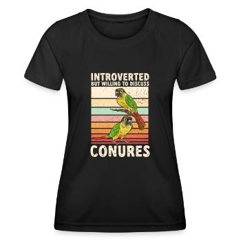 Molina Parakeet Parrot Bird Parakeet - Women's Functional T-Shirt - black - Front - AI Model Female 172 light (172cm)