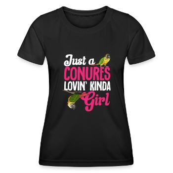 Molina Parakeet Parrot Bird Parakeet - Women's Functional T-Shirt - black - Front - AI Model Female 172 light (172cm)