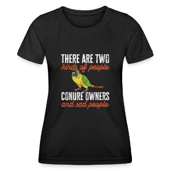 Molinasittich Papagei Vogel Sittich - Frauen Funktions-T-Shirt - Schwarz - Vorne - AI Model Female 172 light (172cm)