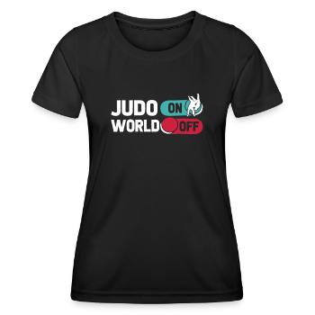 Judoka Judo On World Off - Frauen Funktions-T-Shirt - Schwarz - Vorne - AI Model Female 172 light (172cm)