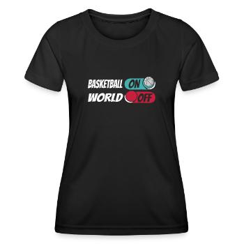 Basket-ball Basketballer Basket-ball sur World Off - T-shirt sport Femme - noir - Devant - AI Model Female 172 light (172cm)