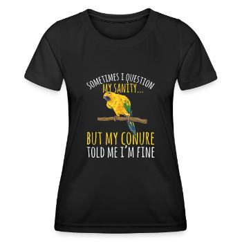 Parakeet, Parrot, Parakeet, Bird - Women's Functional T-Shirt - black - Front - AI Model Female 172 light (172cm)