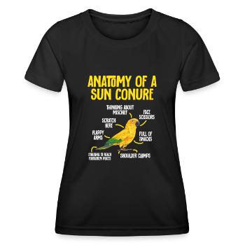 Parakeet, Parrot, Parakeet, Bird - Women's Functional T-Shirt - black - Front - AI Model Female 172 light (172cm)
