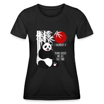 Panda Ours Pandas mignons - T-shirt sport Femme - noir - Devant - AI Model Female 172 light (172cm)