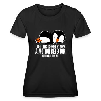 Sleeping Penguins Lazy Penguin - Frauen Funktions-T-Shirt - Schwarz - Vorne - AI Model Female 172 light (172cm)