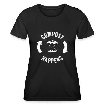 Wurmfarmer Wurmkompost Niedliche Männer Frauen - Frauen Funktions-T-Shirt - Schwarz - Vorne - AI Model Female 172 light (172cm)