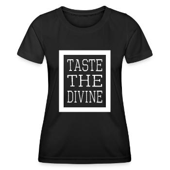 Délicieux repas saveurs délicieuses - T-shirt sport Femme - noir - Devant - AI Model Female 172 light (172cm)