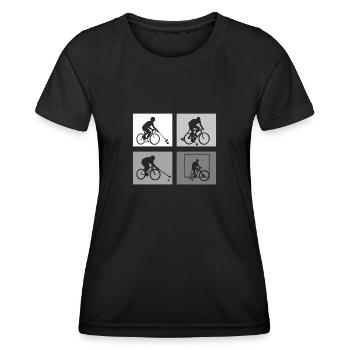 Bicycle Bicycle Polo Cyclist Bicycle Polo Bicycle - Women's Functional T-Shirt - black - Front - AI Model Female 172 light (172cm)