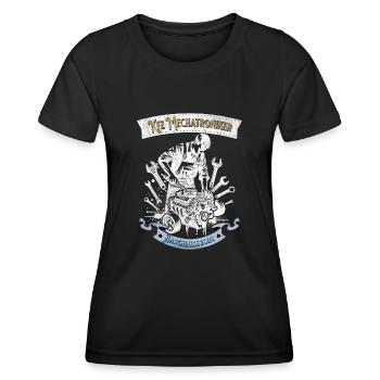 Kfz Mechatroniker Abschluss Mechatroniker Geschenk - Frauen Funktions-T-Shirt - Schwarz - Vorne - AI Model Female 172 light (172cm)