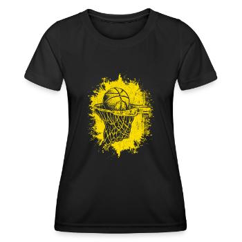 Dunking Basket-ball Joueur Layup Cadeau Se prélasser - T-shirt sport Femme - noir - Devant - AI Model Female 172 light (172cm)