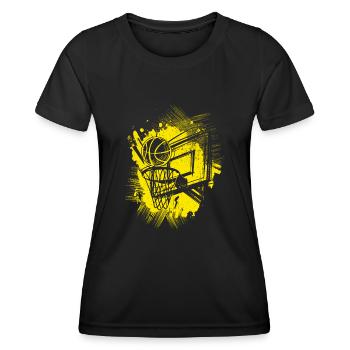 Dunking Basket-ball Joueur Layup Cadeau Se prélasser - T-shirt sport Femme - noir - Devant - AI Model Female 172 light (172cm)