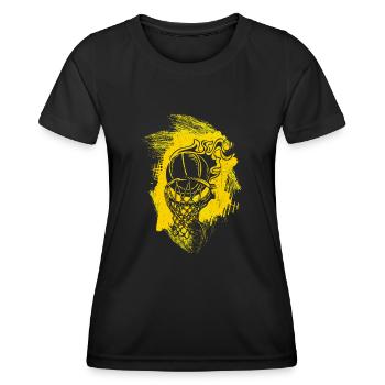 Dunking Basket-ball Joueur Layup Cadeau Se prélasser - T-shirt sport Femme - noir - Devant - AI Model Female 172 light (172cm)