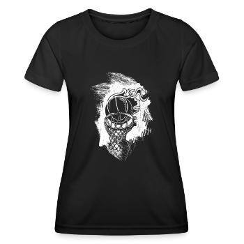 Dunking Basketteur Joueur de basket-ball d’équipe - T-shirt sport Femme - noir - Devant - AI Model Female 172 light (172cm)
